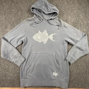 Relic Gray Hoodie‎ with Fish Graphic Large #1010
